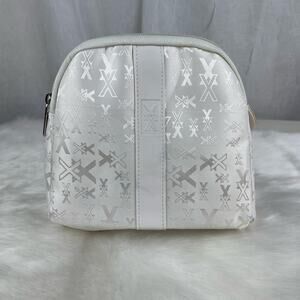 VTG Pearl White Nexxus XX Makeup Bag Travel Zipper Cosmetic Pouch NWOT